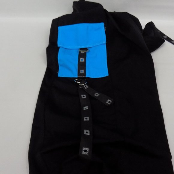 Unbranded Punk Black Cargo Pocketed Shorts With Side Straps Size Large Childrens - Picture 4 of 8